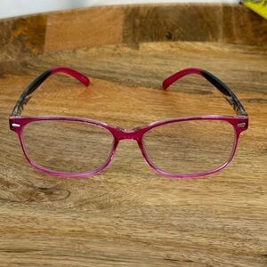 Pink Blue Light Blocking Computer Glasses Rectangular Frames